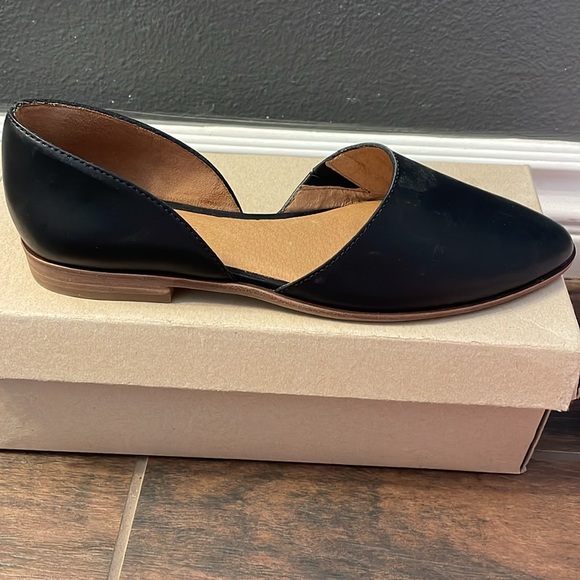Madewell D’Orsay Flats in Leather - Black - Size 8 - NIB - Picture 6 of 7